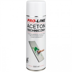Tehniskais acetons 100% izsmidzinātājā PRO-LINE aerosols 500ml