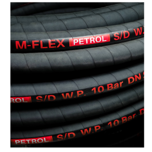 Eļļas-benzīnizturīga sūkšanas/spiediena gumijas šļūtene M-FLEX PETROL SD 63mm